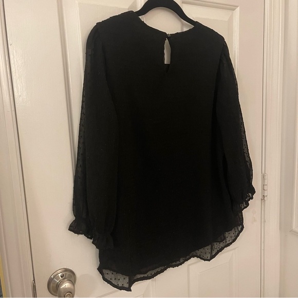 Adrianna Papell black textured blouse - Picture 3 of 16